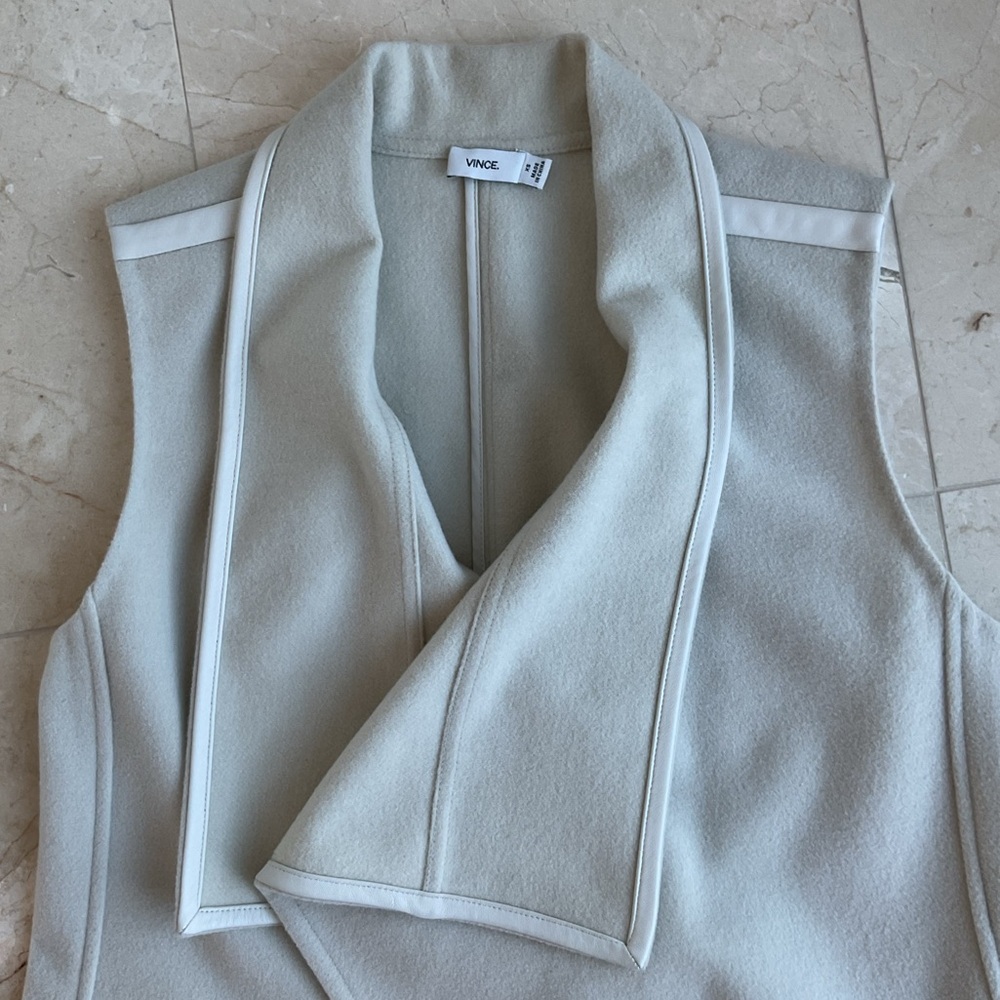 ☀️ NWOT Vince women’s Drape Collar Vest - Picture 7 of 11